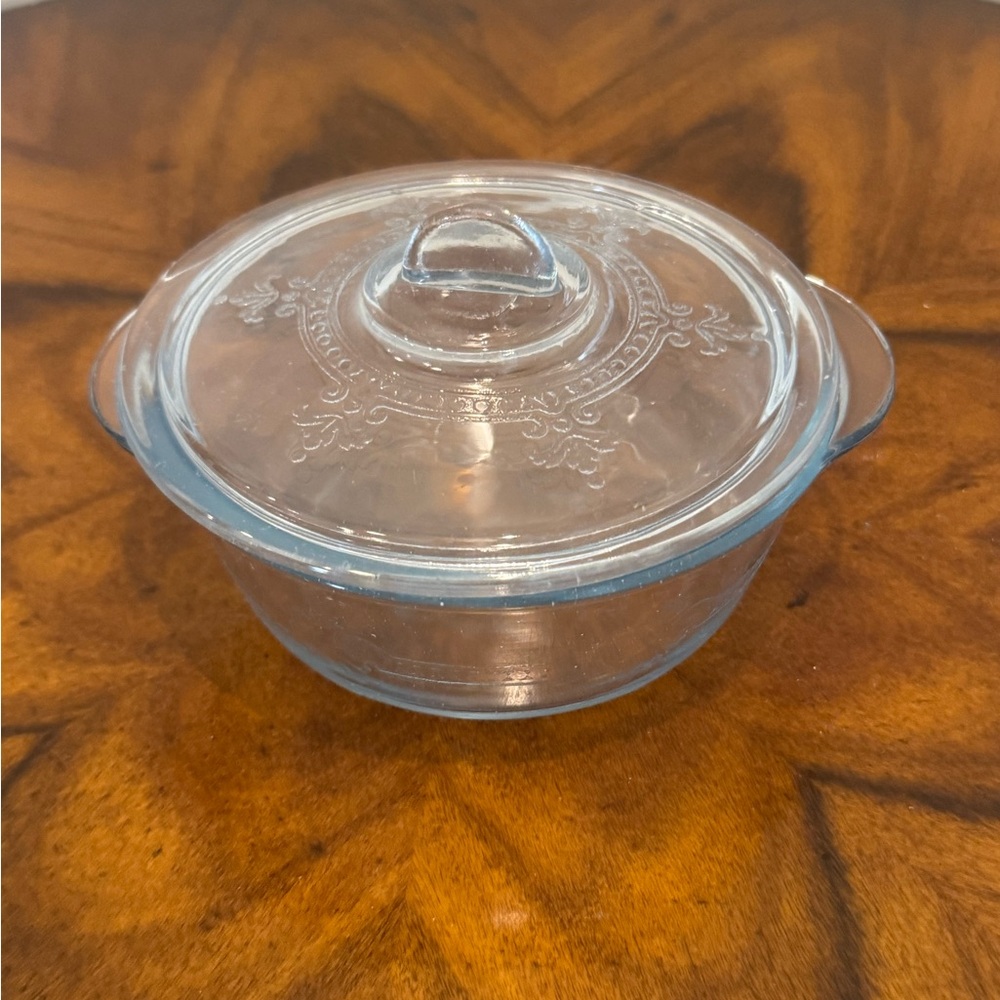 Anchor Hocking Fire King Philbe Samphire Blue Small Casserole Dish with Lid